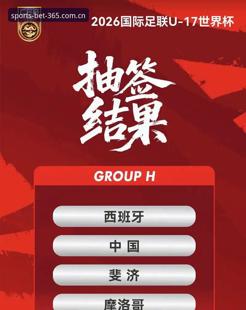 U17世界杯抽签揭晓：中国队vs西班牙队、摩洛哥队，bet365体育投注用户的赛事前瞻